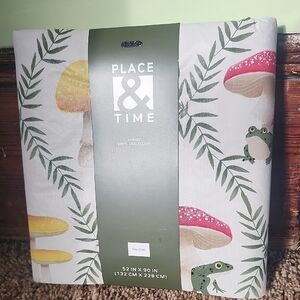 Mushroom and Fern Tablecloth - Multicolor